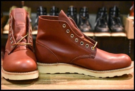 【8.5D 未使用 11年】レッドウィング 9105 アイリッシュセッター 赤茶 レッドブラウン プレーントゥ ブーツ 8166 redwing HOPESMORE