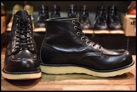 【8EE 良品 羽タグ 02年】レッドウィング 8130 アイリッシュセッター 黒 ブラッククローム モックトゥ 8179 ブーツ redwing HOPESMORE