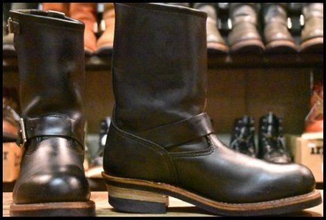 【7.5D 良品 08年】レッドウィング 2268 エンジニア 黒 ブラッククローム スチールトゥ ブーツ redwing HOPESMORE