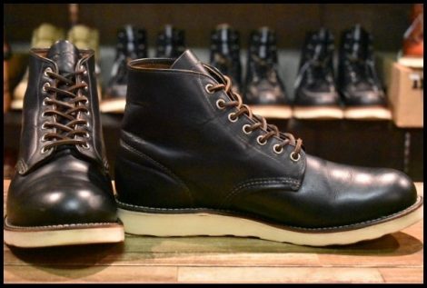 【9.5D 良品 13年】レッドウィング 9870 アイリッシュセッター ブラック クローンダイク プレーントゥ 黒 ブーツ redwing HOPESMORE