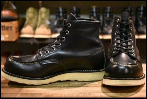 【8EE 良品 羽タグ 02年】レッドウィング 8130 アイリッシュセッター 黒 ブラッククローム モックトゥ 8179 ブーツ redwing HOPESMORE