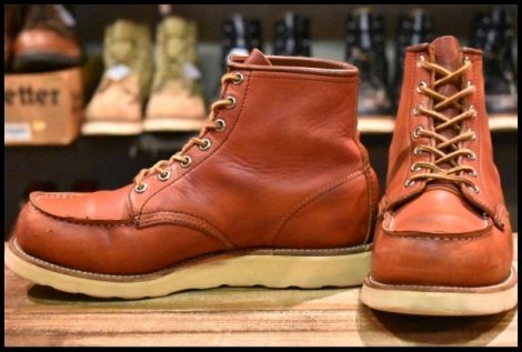 【7E 良品 半円犬タグ 96年】レッドウィング 875 アイリッシュセッター 赤茶 オロラセット モック ブーツ redwing HOPESMORE
