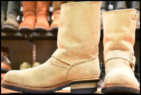 【8D 良品 08年】レッドウィング 8268 スエード エンジニア ホーソーンアビレーンラフアウト スチールトゥ ブーツ redwing HOPESMORE
