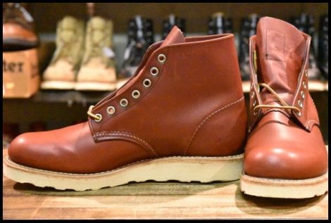 【8.5D 未使用 11年】レッドウィング 9105 アイリッシュセッター 赤茶 レッドブラウン プレーントゥ ブーツ 8166 redwing HOPESMORE