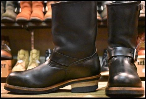 【7.5D 良品 08年】レッドウィング 2268 エンジニア 黒 ブラッククローム スチールトゥ ブーツ redwing HOPESMORE