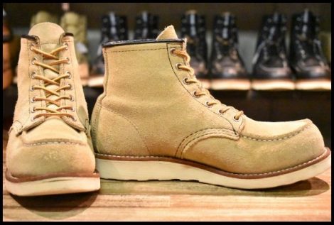 【7.5E 良品 犬タグ復刻 19年】レッドウィング 8173 スエード アイリッシュセッター ラフアウト モックトゥ ブーツ redwing HOPESMORE