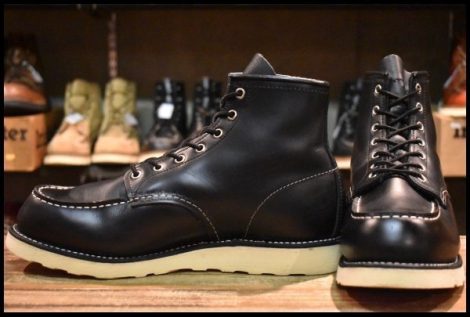 【10E 美品 犬タグ復刻 19年】レッドウィング 8179 アイリッシュセッター 黒 ブラッククローム 編み上げ ブーツ redwing HOPESMORE