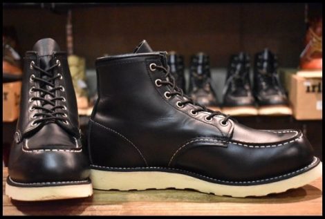 【10E 美品 犬タグ復刻 19年】レッドウィング 8179 アイリッシュセッター 黒 ブラッククローム 編み上げ ブーツ redwing HOPESMORE