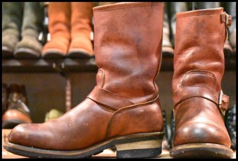 【7D 中古 PT91プリント】レッドウィング 8271 エンジニア 赤茶 オロラセット スチールトゥ ブーツ redwing HOPESMORE