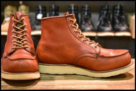 【7E 良品 半円犬タグ 96年】レッドウィング 875 アイリッシュセッター 赤茶 オロラセット モック ブーツ redwing HOPESMORE