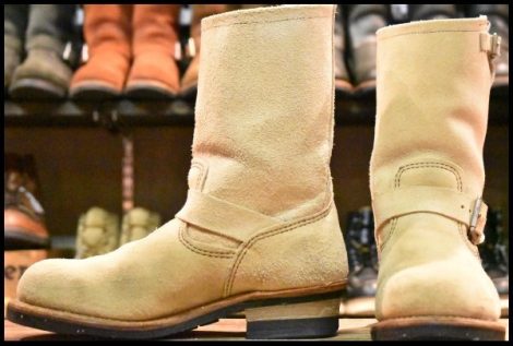 【8.5D 良品 08年】レッドウィング 8268 スエード エンジニア ホーソーンアビレーン ラフアウト スチールトゥ ブーツ redwing HOPESMORE