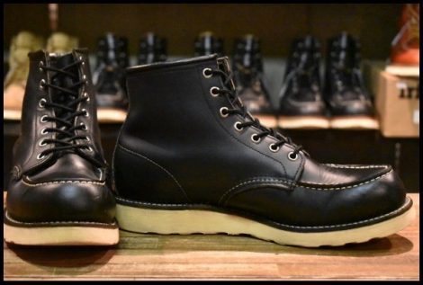 【10E 良品 羽タグ 00年】レッドウィング 8179 アイリッシュセッター 黒 ブラッククローム モックトゥ 編み上げ ブーツ redwing HOPESMORE