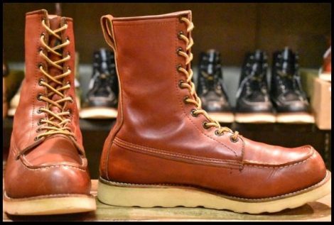 【9.5D 良品 半円犬タグ】レッドウィング 877 ロング アイリッシュセッター 赤茶 オロラセット 編み上げ ブーツ redwing HOPESMORE