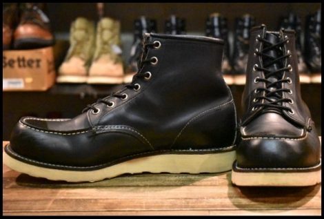 【10E 良品 羽タグ 00年】レッドウィング 8179 アイリッシュセッター 黒 ブラッククローム モックトゥ 編み上げ ブーツ redwing HOPESMORE