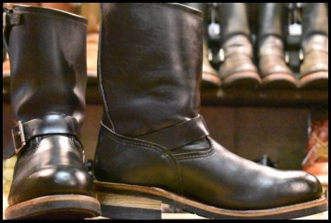 【10D 良品 08年】レッドウィング 2268 エンジニア 黒 ブラッククローム スチールトゥ ブーツ redwing HOPESMORE
