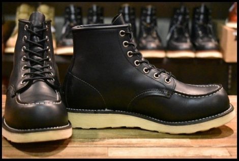 【7.5E 良品 09年】レッドウィング 8130 アイリッシュセッター 黒 ブラッククローム モック 編み上げ 8179 ブーツ redwing HOPESMORE