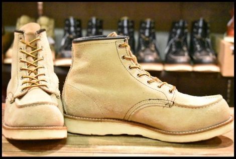 【9.5D 良品 07年】レッドウィング 8173 スエード アイリッシュセッター ホーソーン ラフアウト モックトゥ ブーツ redwing HOPESMORE