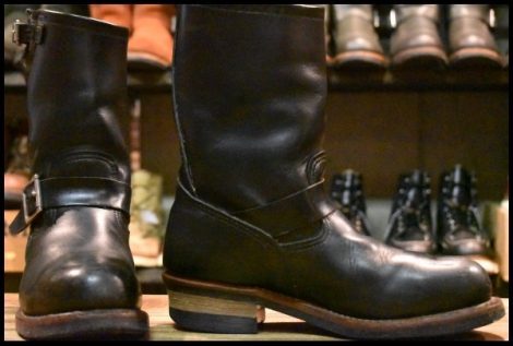 【7.5D 良品 11年】レッドウィング 2268 エンジニア 黒 ブラッククローム プルオン スチールトゥ ブーツ redwing HOPESMORE