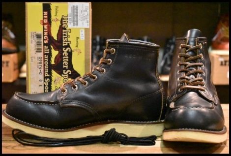 【8E 箱付 良品 12年】レッドウィング 9874 アイリッシュセッター ブラック クローンダイク モックトゥ 黒 ブーツ redwing HOPESMORE