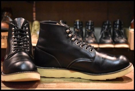 【9.5D 良品 犬タグ】レッドウィング 8165 アイリッシュセッター 黒 ブラッククローム プレーン 編み上げ ブーツ redwing HOPESMORE