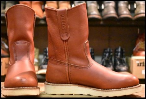 【5.5E 良品 08年】レッドウィング 8866 ペコス 赤茶 オロラセット プルオン クッションソール ブーツ redwing pecos HOPESMORE
