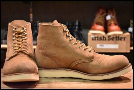 【10D 良品 10年】レッドウィング 8181 スエード アイリッシュセッター 茶 ミュールスキナー プレーントゥ ブーツ redwing HOPESMORE