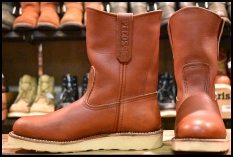 【5.5E 良品 08年】レッドウィング 8866 ペコス 赤茶 オロラセット プルオン クッションソール ブーツ redwing pecos HOPESMORE