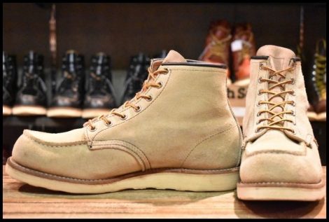 【9.5E 良品 09年】レッドウィング 8173 スエード アイリッシュセッター ホーソーン ラフアウト モックトゥ ブーツ redwing HOPESMORE