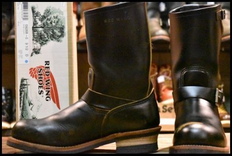 【9.5D 箱付 良品 17年】レッドウィング 9268 エンジニア 黒 ブラック クローンダイク スチールトゥ ブーツ 2268 redwing HOPESMORE
