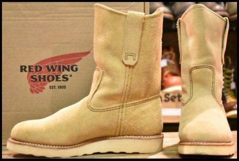 【5D 箱付 美品 18年】レッドウィング 8168 スエード ペコス ホーソーン アビレーン ラフアウト ベージュ ブーツ redwing pecos HOPESMORE
