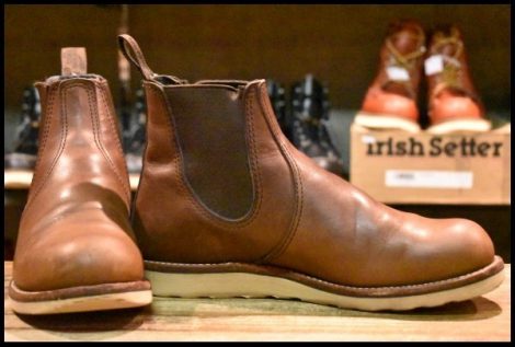 【9D 良品 23年】レッドウィング 3190 クラシックチェルシー サイドゴア 茶 ブラウン アンバー ハーネス ブーツ redwing HOPESMORE