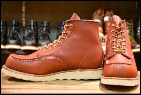 【8.5E 美品 犬タグ復刻 21年】レッドウィング 8875 アイリッシュセッター 赤茶 オロラセット モックトゥ ブーツ redwing HOPESMORE