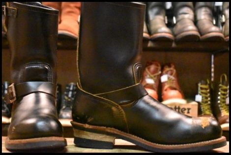 【9.5D 箱付 良品 17年】レッドウィング 9268 エンジニア 黒 ブラック クローンダイク スチールトゥ ブーツ 2268 redwing HOPESMORE
