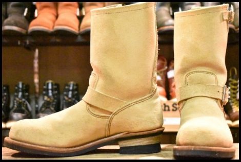 【9.5D 良品 16年】レッドウィング 8268 スエード エンジニア ホーソーンアビレーンラフアウト スチールトゥ ブーツ redwing HOPESMORE