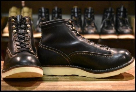 【7.5E 良品 03年】WESCO ウエスコ カスタムジョブマスターLTT ブラック 黒 ビブラム4014シングル 編み上げ ブーツ HOPESMORE