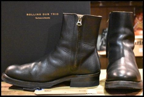 【8 箱付 美品 ADDICT CLOTHES別注】Rolling dub trio ローリングダブトリオ キャスパー AD-RDT01 ブラック 黒 ブーツ HOPESMORE