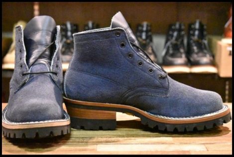 【8.5E 未使用】WHITE’S ホワイツ セミドレス ネイビーラフアウト ビブラム1000シングル 紺 編み上げ ブーツ HOPESMORE