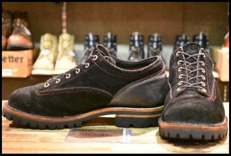 【9D 良品】WESCO ウエスコ カスタムJHクラシックスLTT オックスフォード 黒 ブラック ラフアウト 短靴 ジョンヘンリー ブーツ HOPESMORE
