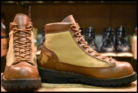 【7.5EE 良品 黒タグ】Danner ダナーライト 30420X 茶 ブラウン ゴアテックス GORE-TEX ビブラム 編み上げ レースアップ ブーツ HOPESMORE