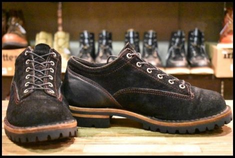 【9D 良品】WESCO ウエスコ カスタムJHクラシックスLTT オックスフォード 黒 ブラック ラフアウト 短靴 ジョンヘンリー ブーツ HOPESMORE