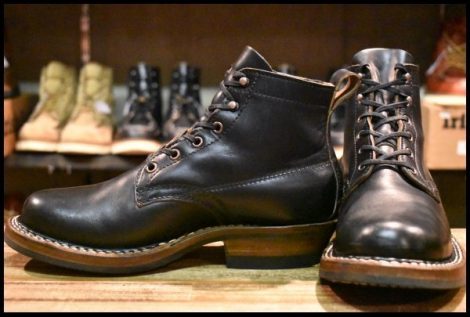 【6.5E 美品】WHITE’S ホワイツ セミドレス ブラッククロムエクセル 黒 ビブラム430シングル レースアップ プルトップ ブーツ HOPESMORE