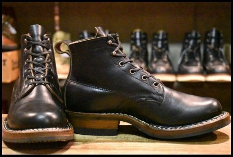 【6.5E 美品】WHITE’S ホワイツ セミドレス ブラッククロムエクセル 黒 ビブラム430シングル レースアップ プルトップ ブーツ HOPESMORE