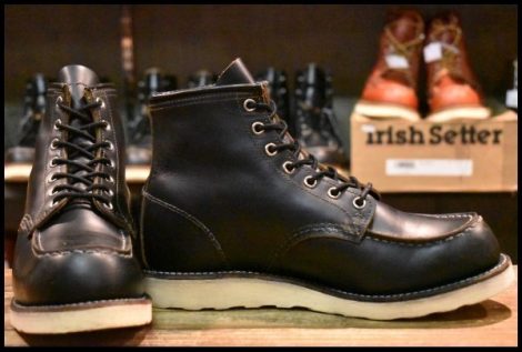 【8.5E 良品 17年】レッドウィング 9874 アイリッシュセッター ブラック クローンダイク モックトゥ 黒 ブーツ redwing HOPESMORE