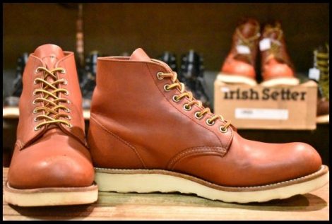 【9.5D 良品 11年】レッドウィング 8166 アイリッシュセッター 赤茶 オロラセット プレーントゥ 編み上げ ブーツ redwing HOPESMORE