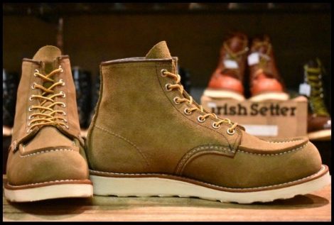 【9D 箱付 美品 24年】レッドウィング 8881 アイリッシュセッター オリーブモハヴェ 編み上げ モックトゥ ブーツ redwing HOPESMORE