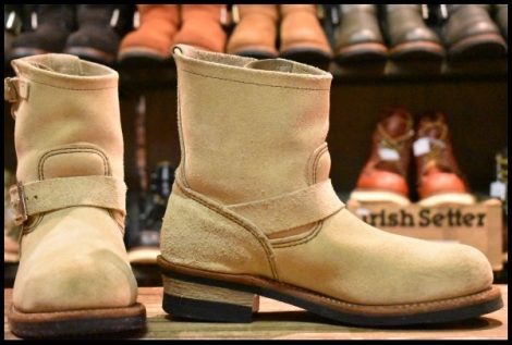 【7.5D 良品 13年】レッドウィング 2965 ショート スエードエンジニア ホーソーンアビレーンラフアウト ブーツ redwing HOPESMORE