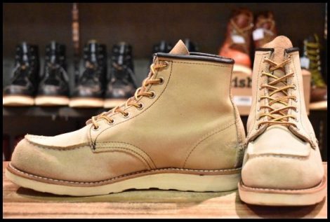 【8.5E 良品 11年】レッドウィング 8173 スエード アイリッシュセッター ホーソーン ラフアウト モックトゥ ブーツ redwing HOPESMORE