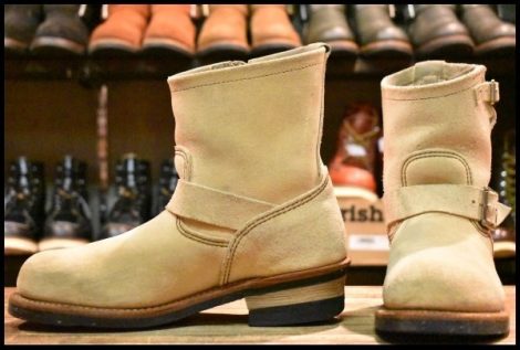 【7.5D 良品 13年】レッドウィング 2965 ショート スエードエンジニア ホーソーンアビレーンラフアウト ブーツ redwing HOPESMORE