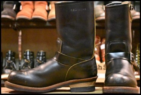 【8.5D 良品 15年】レッドウィング 9268 エンジニア 黒 ブラック クローンダイク スチールトゥ プルオン ブーツ redwing HOPESMORE