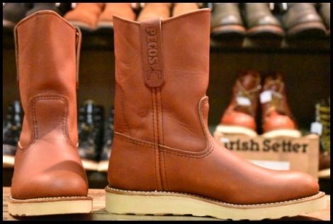【5.5D 未使用 10年】レッドウィング 8866 ペコス 赤茶 オロラセット プルオン ブーツ redwing pecos HOPESMORE